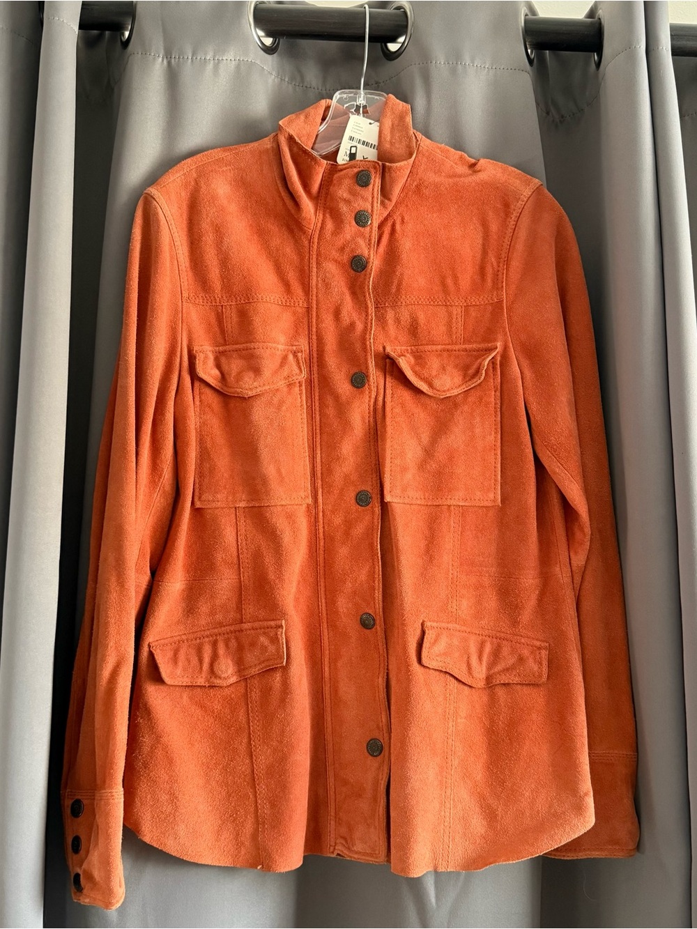 Free People Terra Cotta Suede Utility Jacket Size M – NWT $198